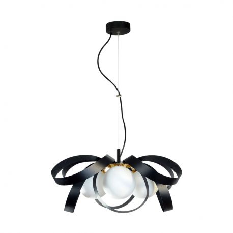 Candelabre, Lustre - Lustra design modern Nela negru, auriu 65cm
