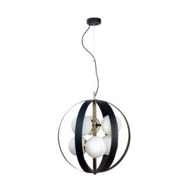 Candelabre, Lustre - Lustra design modern Nela negru, auriu 50cm