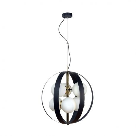 Candelabre, Lustre - Lustra design modern Nela negru, auriu 50cm