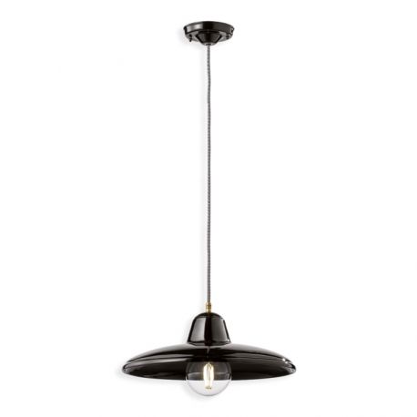 Pendule, Lustre suspendate - Pendul ceramic design retro realizat manual B&W