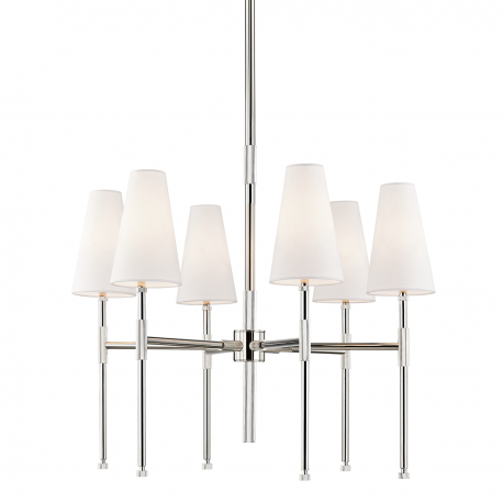 Candelabre, Lustre - Candelabru LUX design clasic BOWERY nichel lustruit, cu 6 surse de lumina