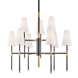 Candelabru LUX design clasic BOWERY bronz antichizat, cu 9 surse de lumina 