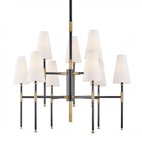 Candelabre, Lustre - Candelabru LUX design clasic BOWERY bronz antichizat, cu 9 surse de lumina