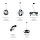 Candelabre, Lustre - Lustra design modern Nela negru, auriu 40cm