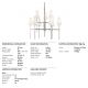 Candelabre, Lustre - Candelabru LUX design clasic BOWERY nichel lustruit, cu 9 surse de lumina