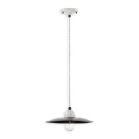 Lustra, Pendul design retro realizata manual B&W, diametru 25cm