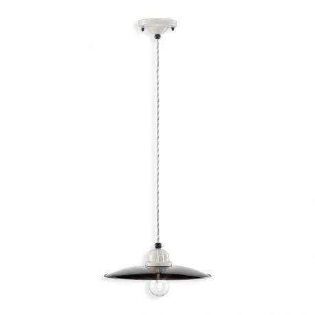 Pendule, Lustre suspendate - Lustra, Pendul design retro realizata manual B&W, diametru 25cm