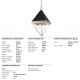 Pendule, Lustre suspendate - Pendul LUX design modern COLTRANE small, nichel lustruit