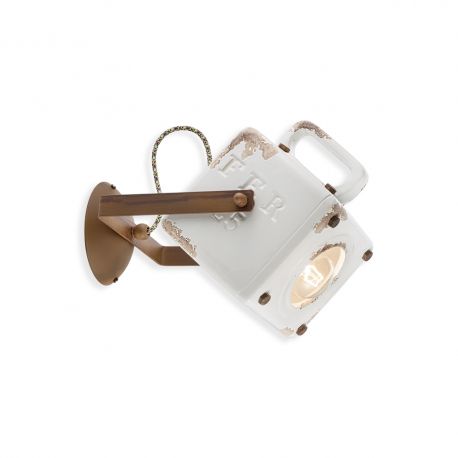 Aplice, corpuri de iluminat pentru pereti - Aplica de perete design retro realizat manual din ceramica INDUSTRIAL