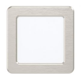 Plafoniere - Plafoniera LED incastrabila design modern Fueva 5 nichel mat 11,7x11,7cm