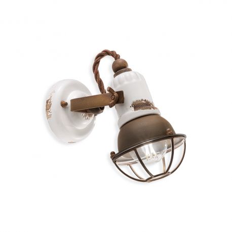 Aplice, corpuri de iluminat pentru pereti - Aplica de perete design retro realizat manual din ceramica LOFT