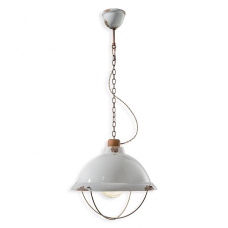 Pendule, Lustre suspendate - Lustra design retro realizata manual din ceramica INDUSTRIAL