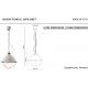 Pendule, Lustre suspendate - Lustra design retro realizata manual din ceramica INDUSTRIAL