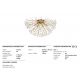 Pendule, Lustre suspendate - Plafoniera LUX design modern DUNKIRK alama antichizata, cu 6 surse de lumina