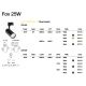 Spoturi, Proiectoare pe sina - Spot LED directionabil pentru sina Link, FOX 25W CRI80 35° 3000K BK