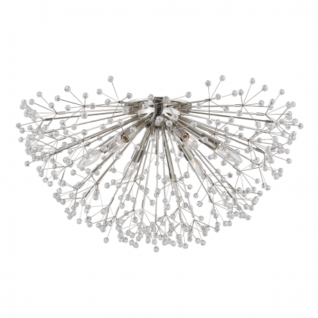 Plafoniere - Plafoniera LUX design modern DUNKIRK nichel lucios, cu 6 surse de lumina