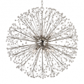 Candelabru LUX design modern DUNKIRK nichel lucios, cu 10 surse de lumina