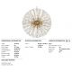 Candelabre, Lustre - Candelabru LUX design modern DUNKIRK alama antichizata, cu 16 surse de lumina