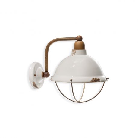 Aplice, corpuri de iluminat pentru pereti - Aplica design retro realizata manual din ceramica INDUSTRIAL