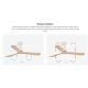 Lustre cu ventilator - Ventilator de tavan cu telecomanda LANTAU L DC alb/pin