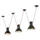 Pendule, Lustre suspendate - Lustra cu 3 pendule design retro realizata manual din ceramica INDUSTRIAL