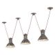 Pendule, Lustre suspendate - Lustra cu 3 pendule design retro realizata manual din ceramica INDUSTRIAL