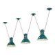 Pendule, Lustre suspendate - Lustra cu 3 pendule design retro realizata manual din ceramica INDUSTRIAL