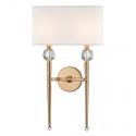 Aplica de perete design clasic ROCKLAND alama antichizata, cu 2 surse de lumina