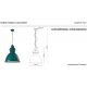 Pendule, Lustre suspendate - Lustra design retro realizata manual din ceramica INDUSTRIAL