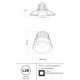 Spoturi tavan fals - Spot LED incastrabil design modern IP44 Zoom alb