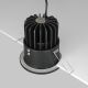 Spoturi tavan fals - Spot LED incastrabil dimabil design modern IP65 Zoom negru 8,5cm 12W