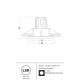Spoturi tavan fals - Spot LED incastrabil dimabil design modern IP65 Zoom negru 8,5cm 12W