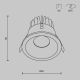 Spoturi tavan fals - Spot LED incastrabil design modern IP65 Zoom alb 1040lm