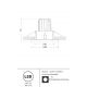 Spoturi tavan fals - Spot LED incastrabil design modern IP65 Yin negru 9,8cm