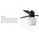 Lustre cu ventilator - Lustra cu Ventilator si telecomanda AMELIA L BALL LED negru