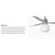 Lustre cu ventilator - Lustra cu Ventilator si telecomanda AMELIA L BALL LED gri