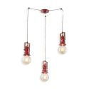 Lustra cu 3 pendule design retro realizata manual din ceramica URBAN
