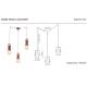Pendule, Lustre suspendate - Lustra cu 3 pendule design retro realizata manual din ceramica URBAN