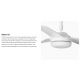 Lustre cu ventilator - Ventilator de tavan cu telecomanda PUNT M alb