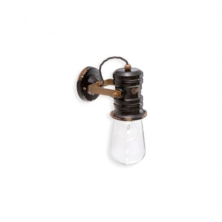 Aplice, corpuri de iluminat pentru pereti - Aplica de perete design retro realizata manual din ceramica URBAN