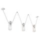 Pendule, Lustre suspendate - Lustra cu 3 pendule design retro realizata manual din ceramica URBAN
