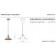 Pendule, Lustre suspendate - Pendul design retro realizat manual din ceramica si metal GRUNGE