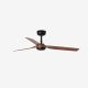 Lustre cu ventilator - Ventilator de tavan cu telecomanda PUNT M negru/nuc