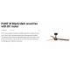 Lustre cu ventilator - Ventilator de tavan cu telecomanda PUNT M negru/nuc