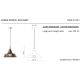 Pendule, Lustre suspendate - Lustra design retro realizat manual din ceramica si metal GRUNGE