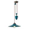 Lustra cu inaltime regalbila design retro realizata manual din ceramica COLORS