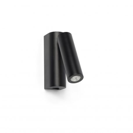 Aplice, corpuri de iluminat pentru pereti - Aplica moderna cu reader LED design minimalist ROB neagra