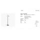 Lampi decorative si solare - Lampa de podea iluminat exterior decorativ SAIGON 200/R55 gri/alb opal