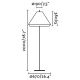 Lampi decorative si solare - Lampa de podea iluminat exterior decorativ SAIGON 195/T70 gri/crem