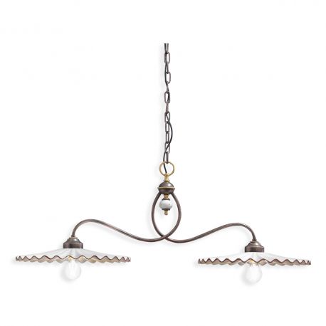 Pendule, Lustre suspendate - Lustra cu 2 brate design clasic realizat manual L'AQUILA